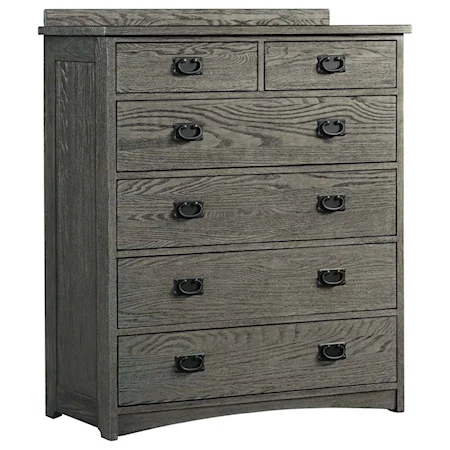 Mission Six Drawer Chest with Cedar Drawers